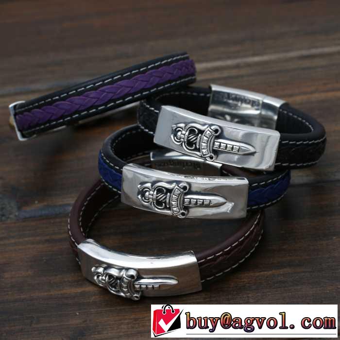 2016 クロムハーツ CHROME HEARTS 愛らしさ抜群！  シルバー925 ブレスレット 4色可選