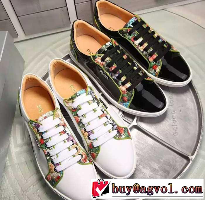 お洒落に魅せる 2016 プラダ PRADA フラットシューズ  2色可選