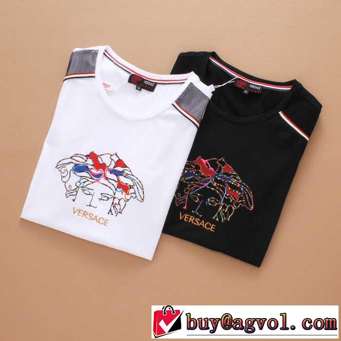 SALE開催   2016春夏 ヴェルサーチVERSACE  半袖Tシャツ 2色可選