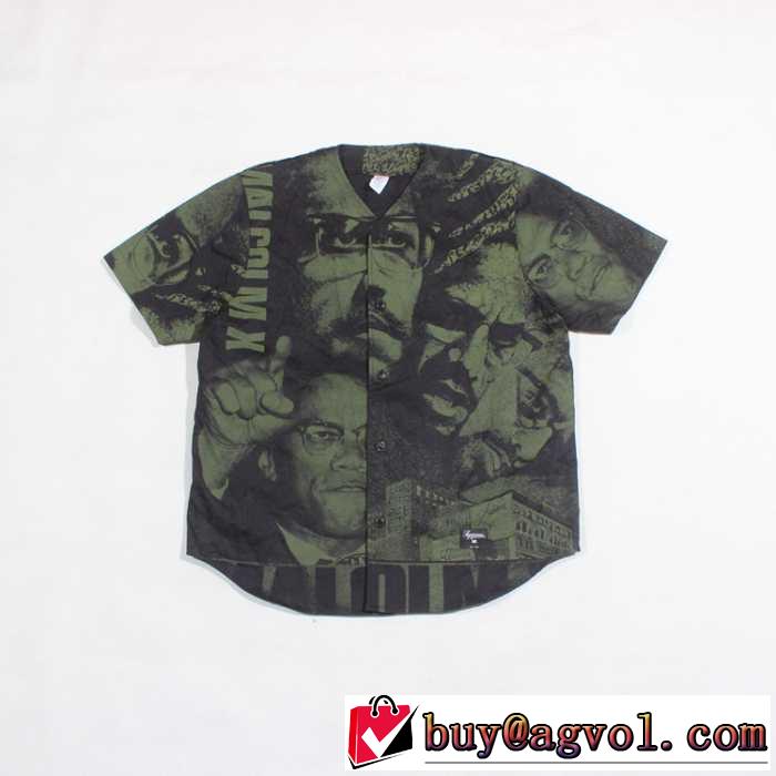 長く愛用できる 2015SS Supreme x Malcolm Baseball Shirt 半袖Tシャツ
