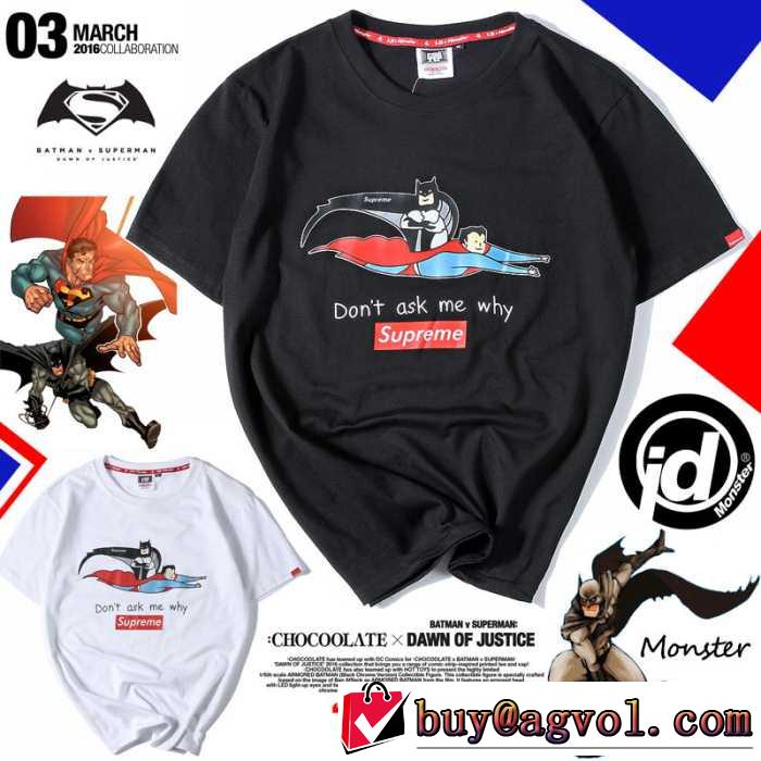 2016 モデル大絶賛♪ シュプリーム SUPREME半袖Tシャツ 男女兼用 2色可選