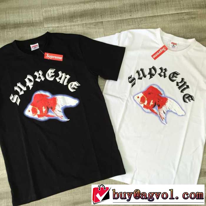 お買い得品 Supreme シュプリーム 16SS Sasquatchfabrix. Goldfish Tee 男女兼用 半袖Tシャツ 2色可選