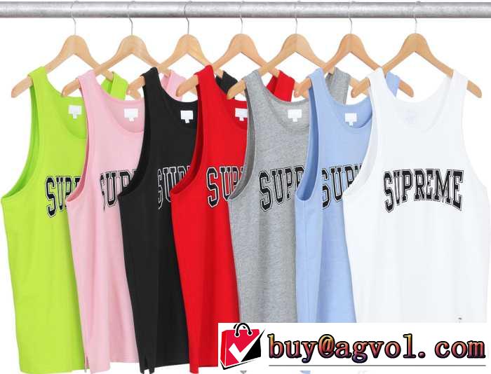 人気ブランド Supreme シュプリーム 15SS Collegiate Tank Top タンクトップ 男女兼用 2色可選
