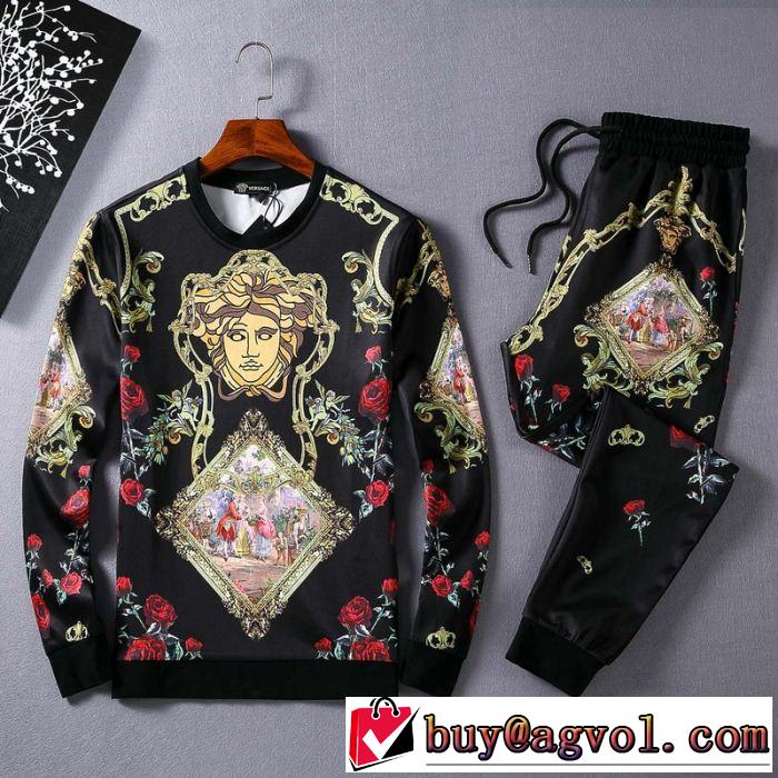 個性的なデザイン 2016秋冬 ヴェルサーチ VERSACE プルオーバーパーカー 上下セット 迷彩総柄