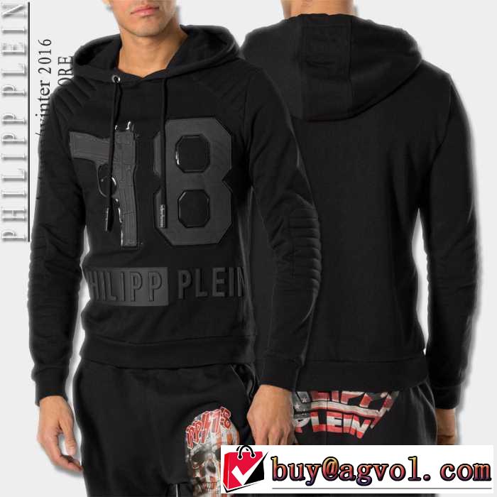 お洒落に魅せる 2016秋冬 フィリッププレイン PHILIPP PLEIN プルオーバーパーカー