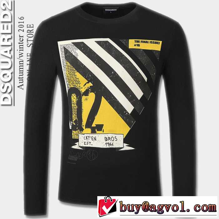 存在感のある2016秋冬 ディースクエアードDSQUARED2  長袖Tシャツ 3色可選