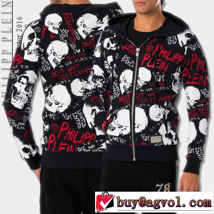 魅力的 2016秋冬 フィリッププレインPHILIPP PLEIN  プルオーバーパーカー