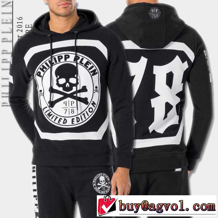 一味違うケーブル編みが魅力満点 2016秋冬 フィリッププレイン PHILIPP PLEIN プルオーバーパーカー 3色可選