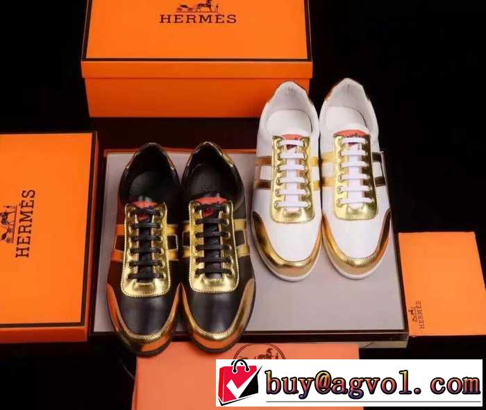 お洒落自在 2016秋冬 エルメス HERMES スニーカー 2色可選