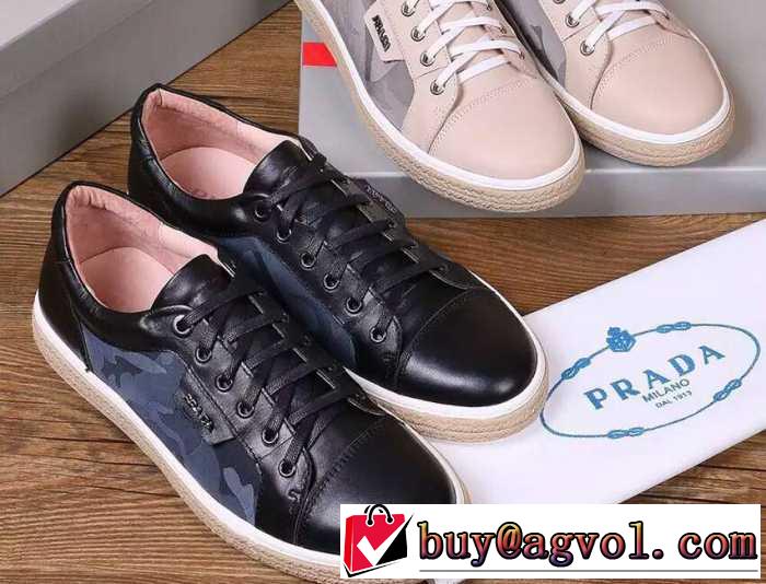 個性的なデザイン 2016秋冬 プラダ PRADA スニーカー 2色可選