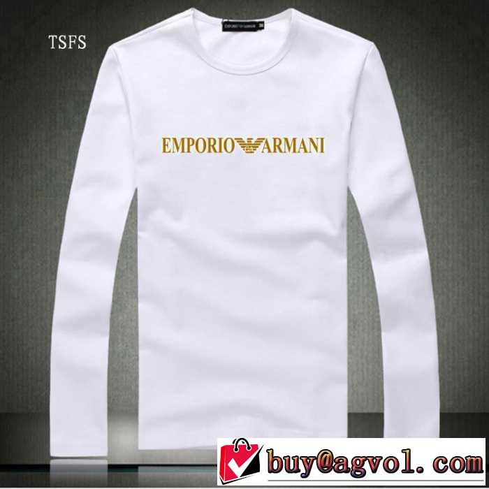 2016秋冬 【人気ブログ掲載】 アルマーニ ARMANI 長袖Tシャツ 2色可選