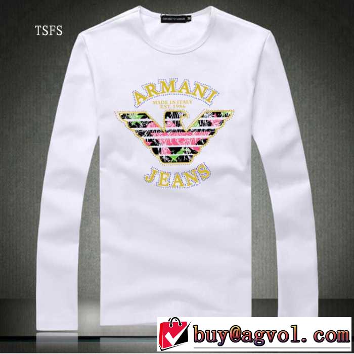 2016秋冬 海外セレブ定番愛用 アルマーニ ARMANI 長袖Tシャツ 2色可選