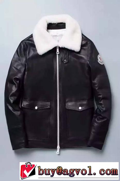 欧米韓流/雑誌 2016-17新作 MONCLER モンクレール  高レベルの保温性 革ジャケット