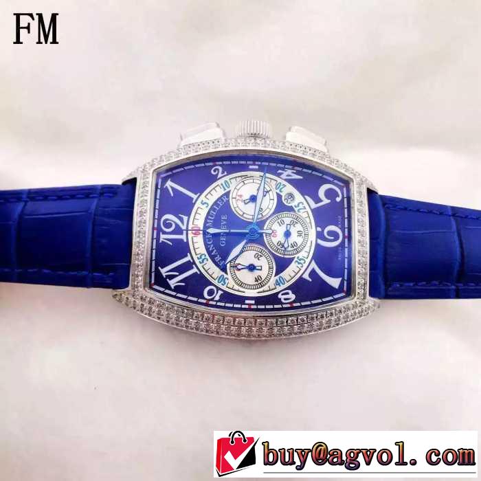 高級感ある2016フランクミュラー FRANCK MULLER  スイス輸入クオーツムーブメント 男性用腕時計 3色可選