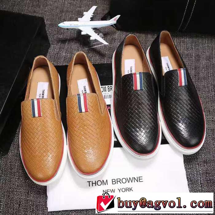 2016秋冬 大好評 トムブラウンTHOM BROWNE スリップオン 2色可選