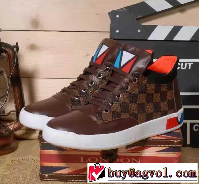 ルイ ヴィトンLOUIS VUITTON 個性的なデザイン 2016秋冬 ハイトップシューズ 2色可選