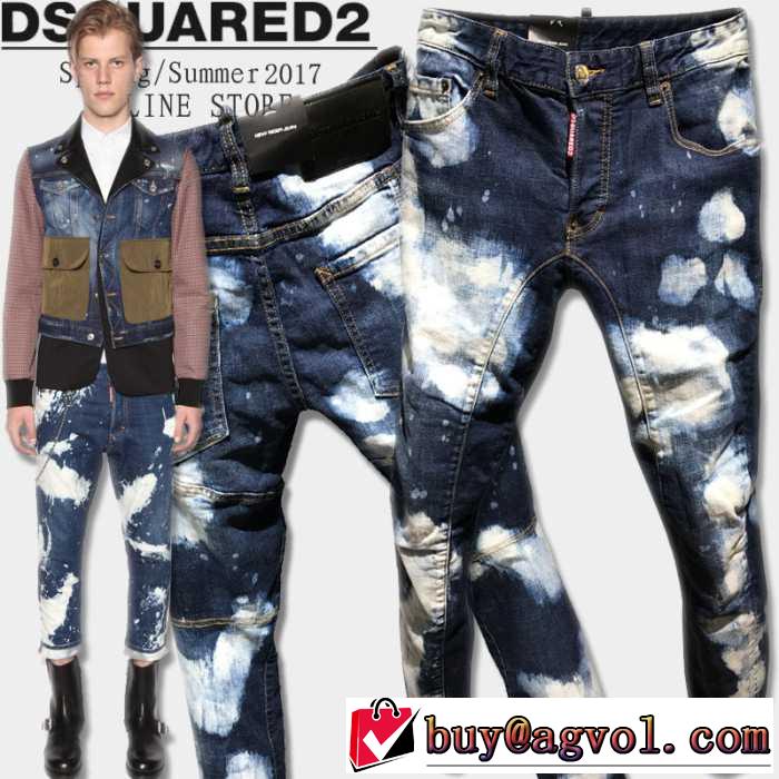 ディースクエアード DSQUARED2 2017春夏 海外セレブ愛用 ダメージデニム ビンテージ加工