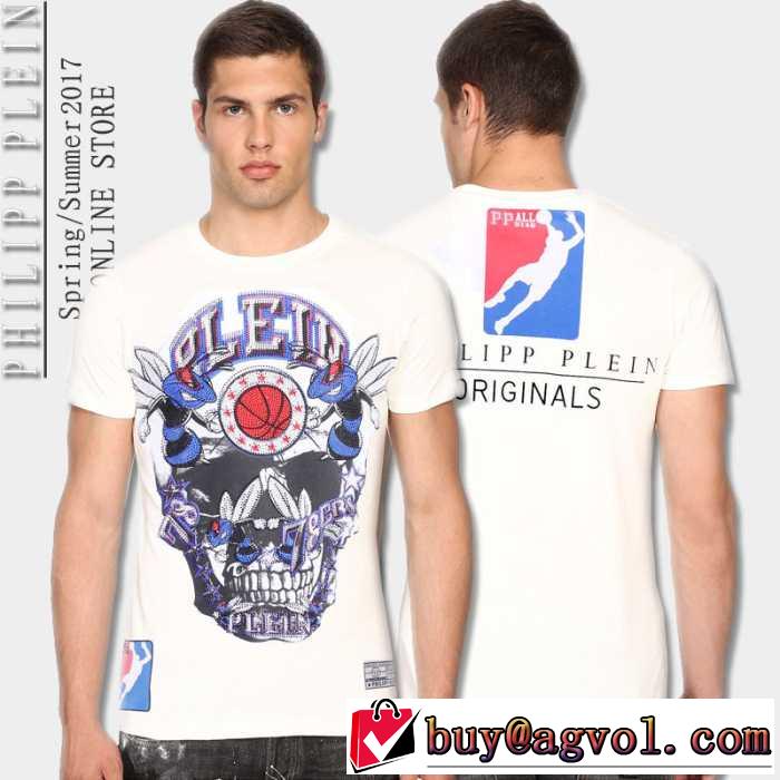 豊富なサイズ 2017春夏 フィリッププレイン PHILIPP PLEIN 半袖Tシャツ 3色可選