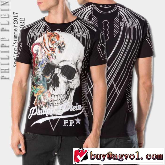 個性的 2017春夏 フィリッププレイン PHILIPP PLEIN 半袖Tシャツ 3色可選