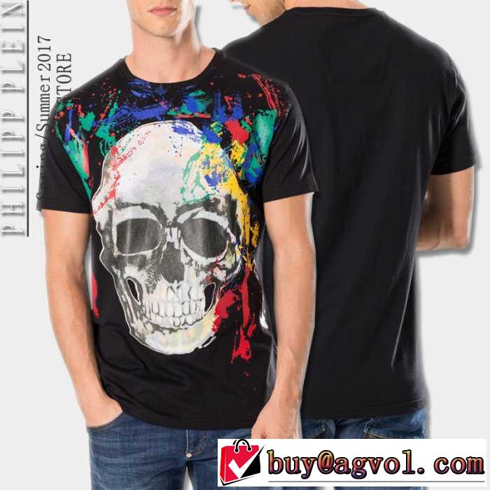 個性的 2017春夏 フィリッププレイン PHILIPP PLEIN 半袖Tシャツ 2色可選
