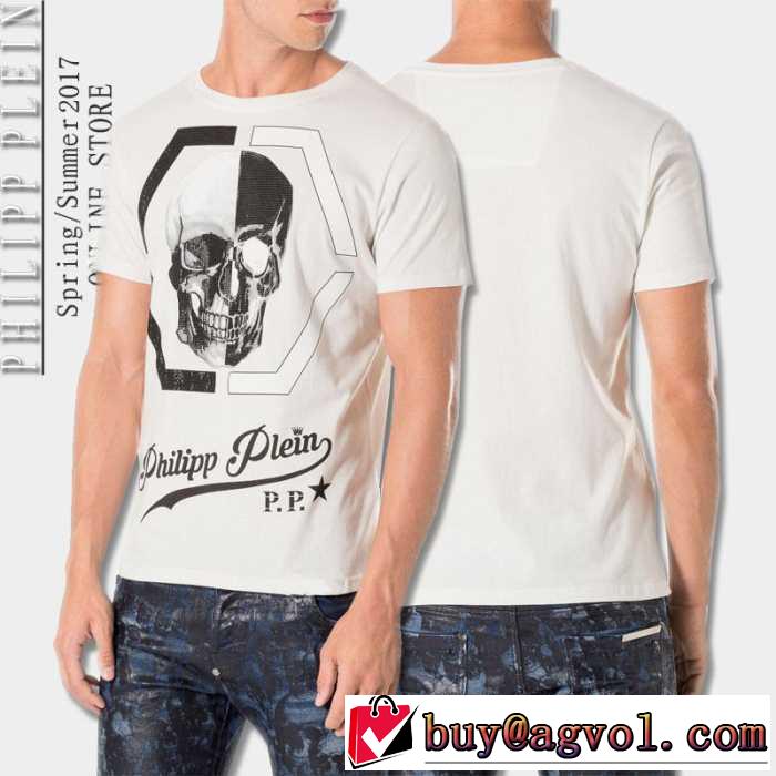 高級感ある 2017春夏 フィリッププレイン PHILIPP PLEIN 半袖Tシャツ 2色可選