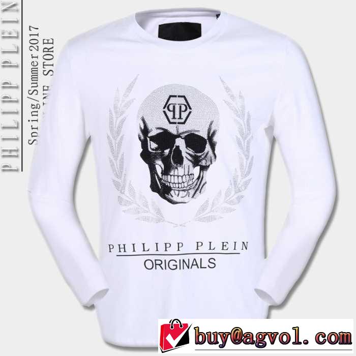 大人っぼい 2017春夏 フィリッププレイン PHILIPP PLEIN 長袖Tシャツ 2色可選