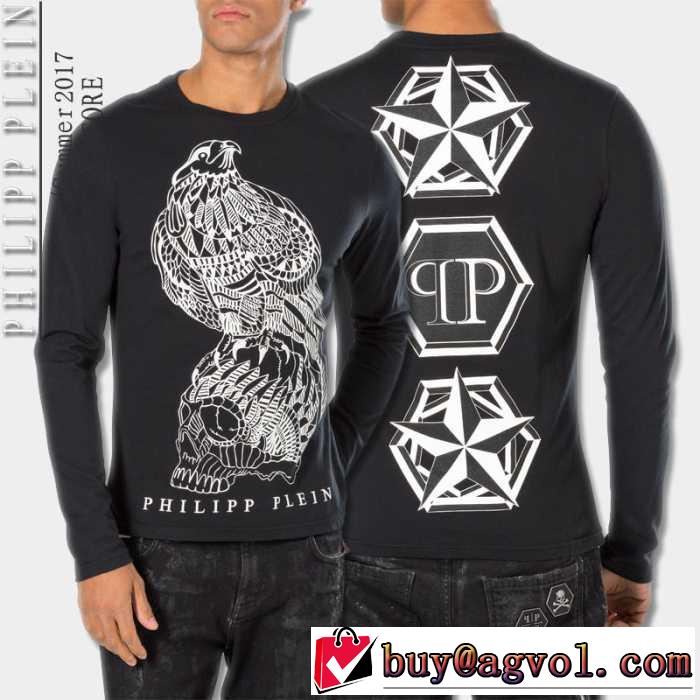 売れ筋のいい 2017春夏 フィリッププレイン PHILIPP PLEIN 長袖Tシャツ 2色可選