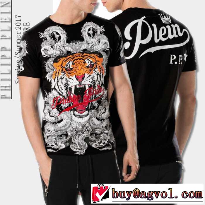 2017春夏 個性的なデザ フィリッププレイン PHILIPP PLEIN 半袖Tシャツ 3色可選