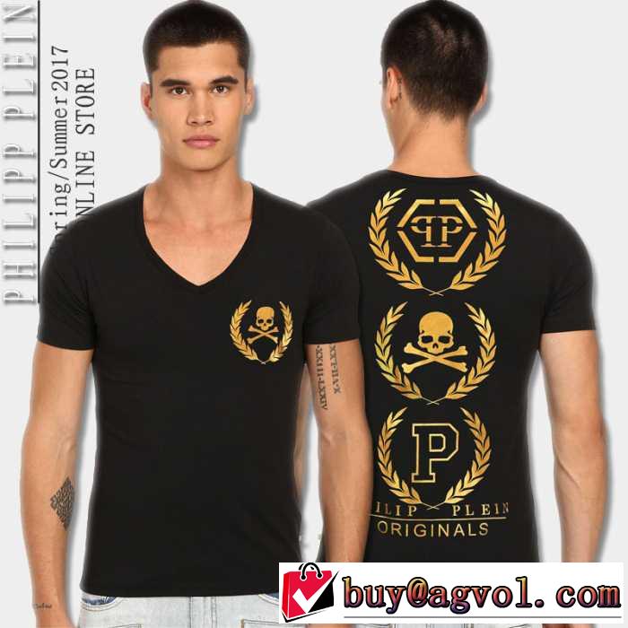 極上の着心地 2017春夏 フィリッププレイン PHILIPP PLEIN 半袖Tシャツ 2色可選