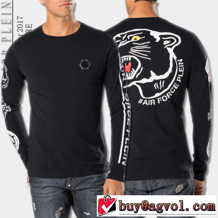 お洒落に魅せる 2017春夏 フィリッププレイン PHILIPP PLEIN 長袖Tシャツ 2色可選