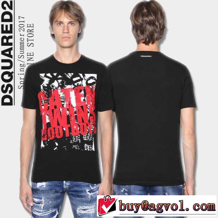 ポップ 2017春夏 ディースクエアード DSQUARED2 半袖Tシャツ 2色可選