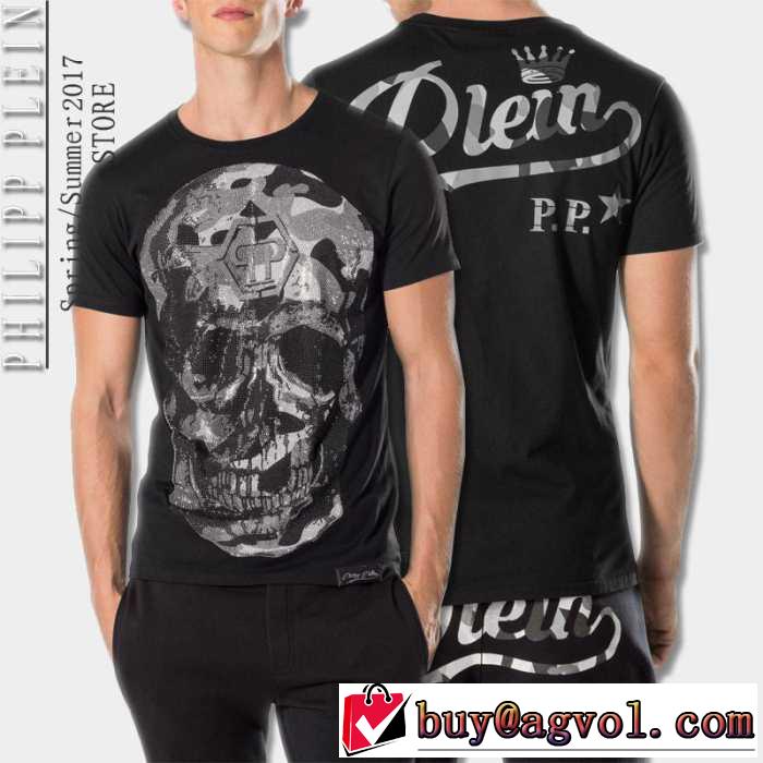 2017春夏綺麗に決まるフォルム！ フィリッププレイン PHILIPP PLEIN 半袖Tシャツ 2色可選