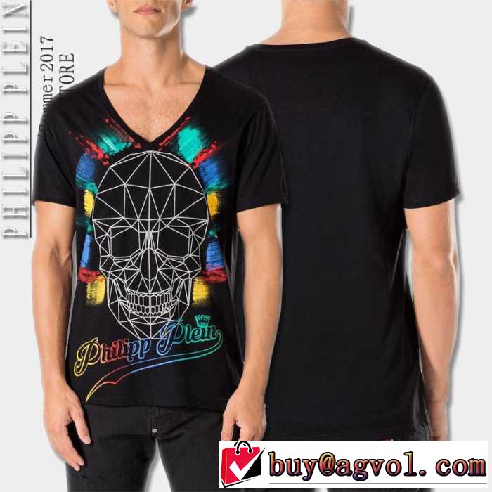 上品な輝きを放つ形2017春夏 フィリッププレイン PHILIPP PLEIN 半袖Tシャツ 2色可選