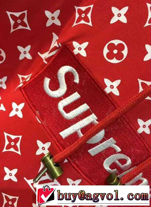 快適な状態をキープする17SS Supreme x LV シュプリーム SUPREME 速乾性に優れたパーカー.